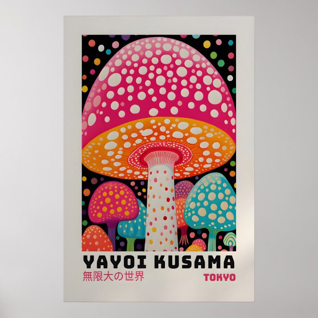 Yayoi Kusama Affisch - Abstrakt Yayoi Kusama Print (Framsidan)