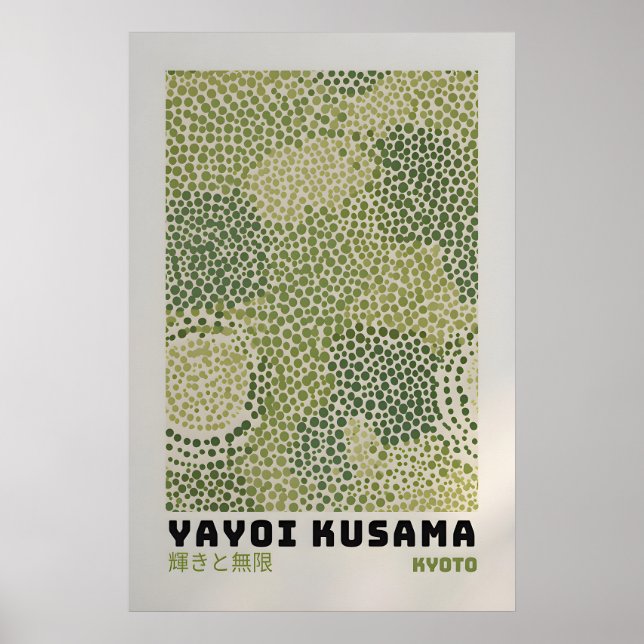 Yayoi Kusama Affisch - Abstrakt Yayoi Kusama Print (Framsidan)
