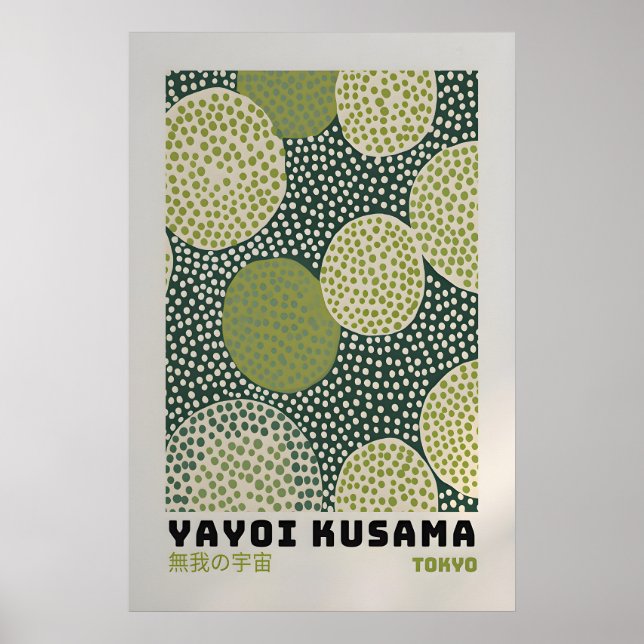 Yayoi Kusama Affisch - Abstrakt Yayoi Kusama Print (Framsidan)