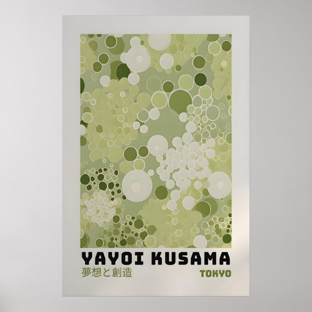Yayoi Kusama Affisch - Abstrakt Yayoi Kusama Print (Framsidan)