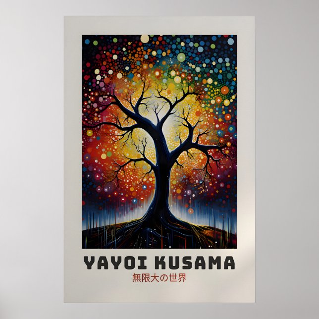 Yayoi Kusama Affisch - Abstrakt Yayoi Kusama Tryck (Framsidan)