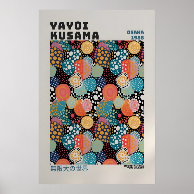 Yayoi Kusama Affisch - Abstrakt Yayoi Kusama Tryck (Framsidan)