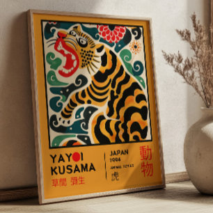 Yayoi Kusama Asian Tiger Retro Utställning Poster