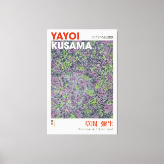 Yayoi Kusama Exhibition Poster, Blommar Shin Canvastryck