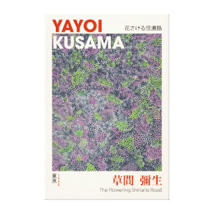 Yayoi Kusama Exhibition Poster, Blommar Shin Canvastryck
