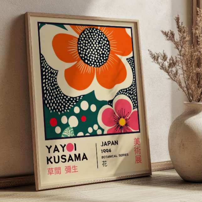 Yayoi Kusama Floral Exhibition Elegant Retro Poster (Skapare uppladdad)