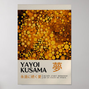 Yayoi Kusama Inspired Abstrakt Art Skriv ut Poster