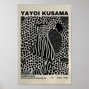 Yayoi Kusama Inspired Abstrakt Art Skriv ut Poster