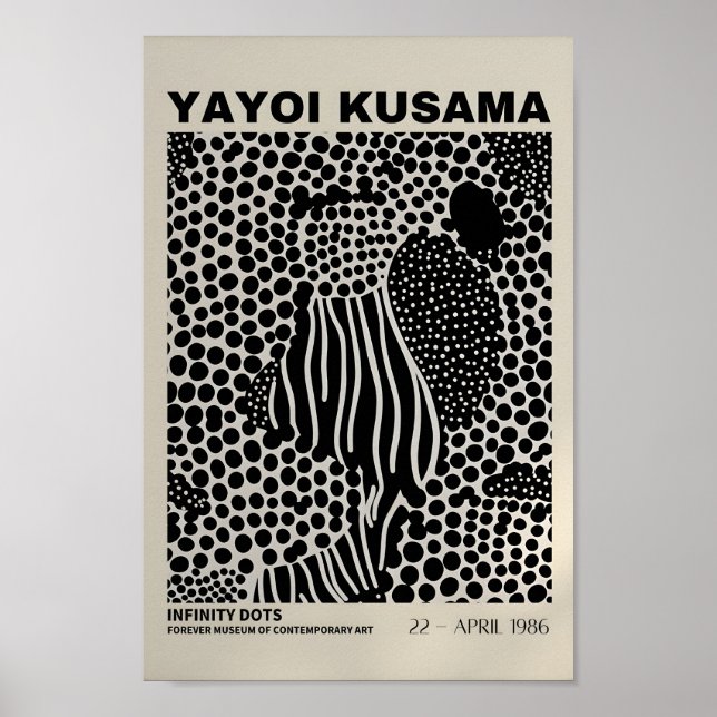 Yayoi Kusama Inspired Abstrakt Art Skriv ut Poster (Framsidan)
