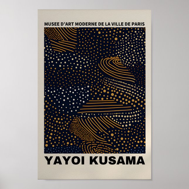 Yayoi Kusama Inspired Abstrakt Art Skriv ut Poster (Framsidan)