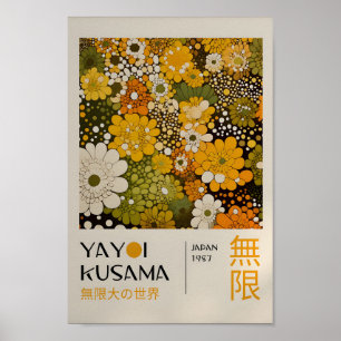 Yayoi Kusama Inspired Abstrakt Art Skriv ut Poster