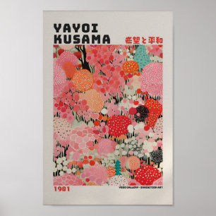 Yayoi Kusama Inspired Abstrakt Art Skriv ut Poster