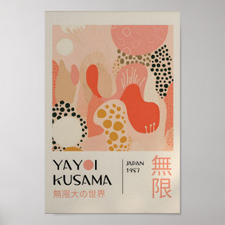 Yayoi Kusama Inspired Abstrakt Art Skriv ut Poster