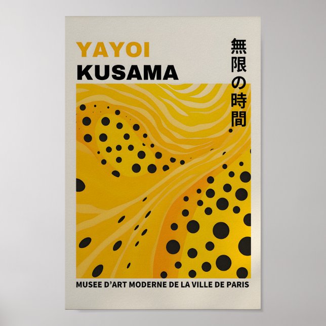 Yayoi Kusama Inspired Abstrakt Art Skriv ut Poster (Framsidan)