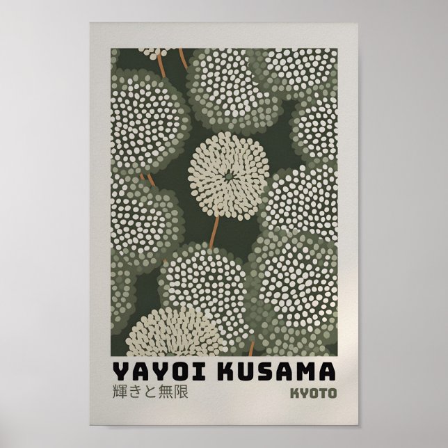 Yayoi Kusama Inspired Abstrakt Art Skriv ut Poster (Framsidan)