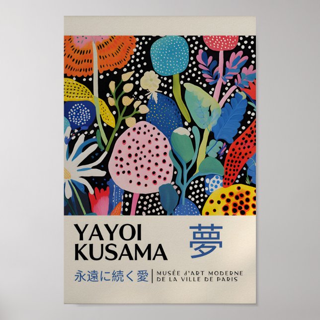 Yayoi Kusama Inspired Abstrakt Art Skriv ut Poster (Framsidan)