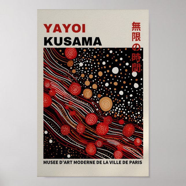 Yayoi Kusama Inspired Abstrakt Art Skriv ut Poster (Framsidan)