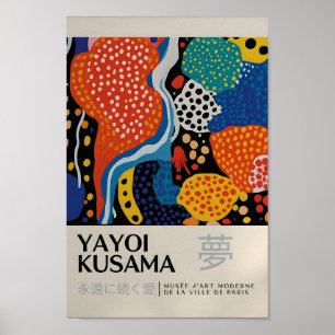 Yayoi Kusama Inspired Abstrakt Art Skriv ut Poster