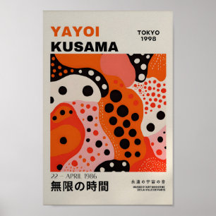 Yayoi Kusama Inspired Abstrakt Art Skriv ut Poster