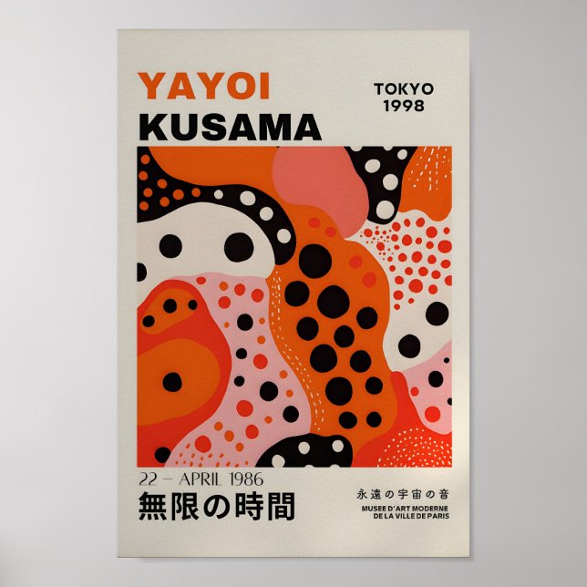 Yayoi Kusama Inspired Abstrakt Art Skriv ut Poster (Framsidan)