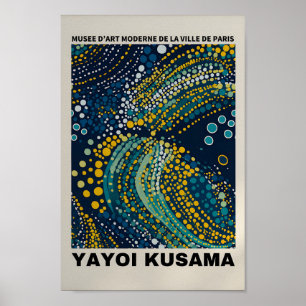 Yayoi Kusama Inspired Abstrakt Art Skriv ut Poster