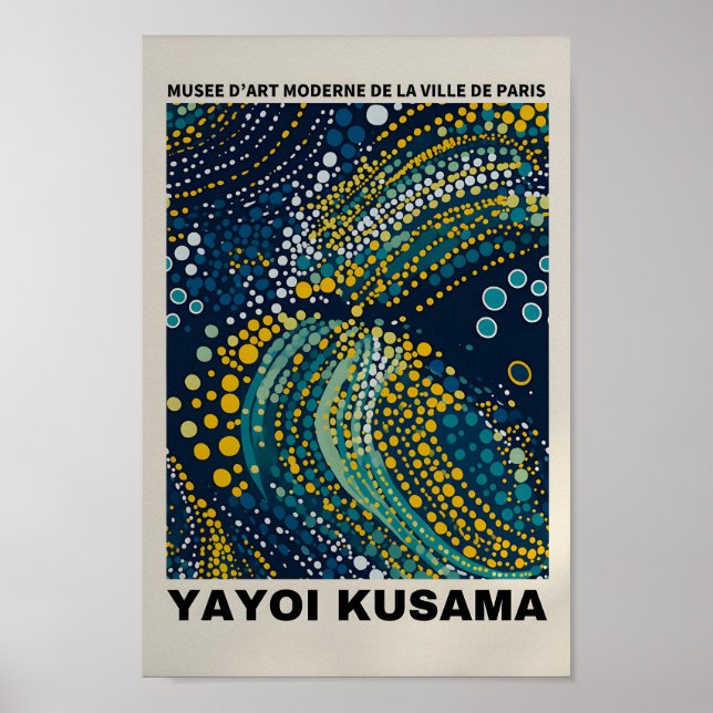Yayoi Kusama Inspired Abstrakt Art Skriv ut Poster (Framsidan)