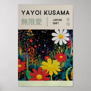 Yayoi Kusama Inspired Abstrakt Art Skriv ut Poster