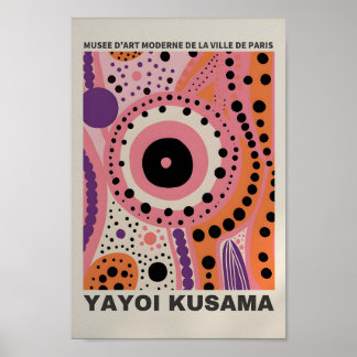 Yayoi Kusama Inspired Abstrakt Art Skriv ut Poster