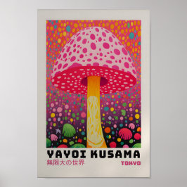 Yayoi Kusama Inspired Abstrakt Art Skriv ut Poster
