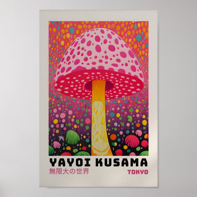 Yayoi Kusama Inspired Abstrakt Art Skriv ut Poster (Framsidan)