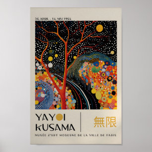 Yayoi Kusama Inspired Abstrakt Art Skriv ut Poster
