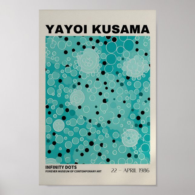 Yayoi Kusama Inspired Abstrakt Art Skriv ut Poster (Framsidan)