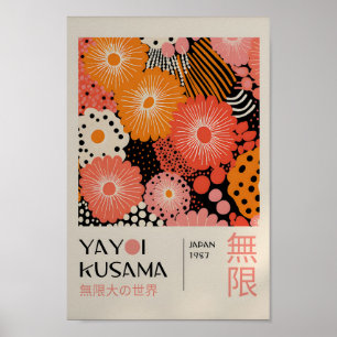 Yayoi Kusama Inspired Abstrakt Art Skriv ut Poster