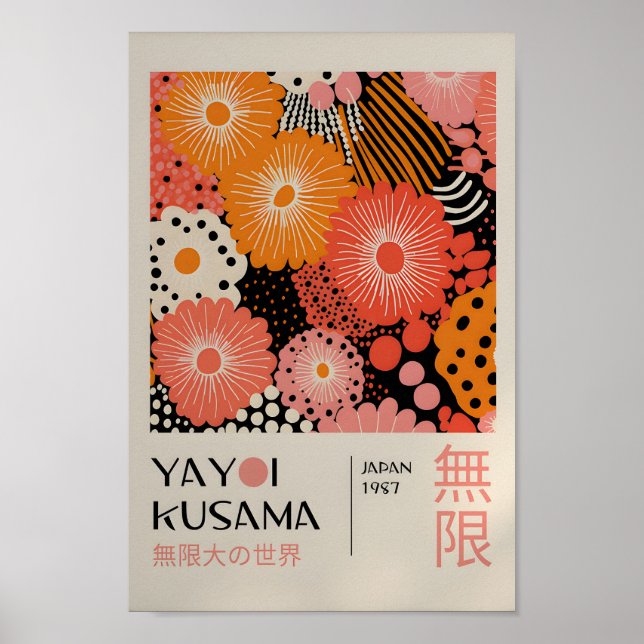 Yayoi Kusama Inspired Abstrakt Art Skriv ut Poster (Framsidan)