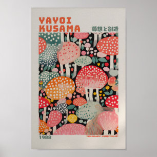 Yayoi Kusama Inspired Abstrakt Art Skriv ut Poster