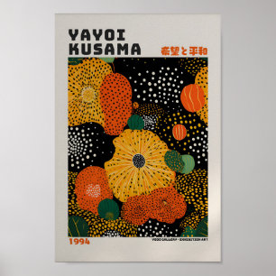 Yayoi Kusama Inspired Abstrakt Art Skriv ut Poster