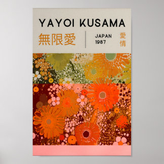 Yayoi Kusama Inspired Abstrakt Art Skriv ut Poster