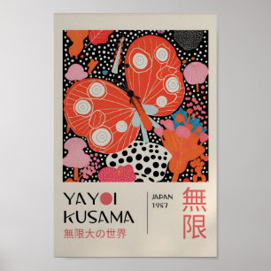 Yayoi Kusama Inspired Abstrakt Art Skriv ut Poster