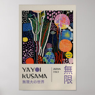 Yayoi Kusama Inspired Abstrakt Art Skriv ut Poster