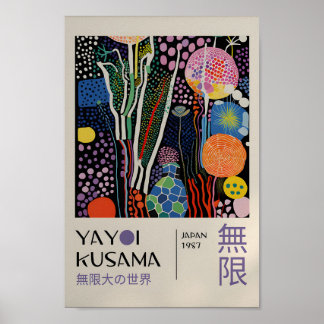 Yayoi Kusama Inspired Abstrakt Art Skriv ut Poster