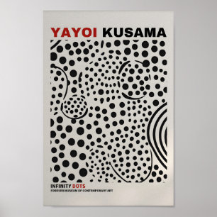 Yayoi Kusama Inspired Abstrakt Art Skriv ut Poster