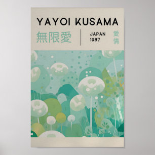 Yayoi Kusama Inspired Abstrakt Art Skriv ut Poster