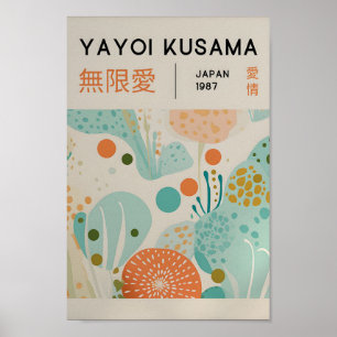 Yayoi Kusama Inspired Abstrakt Art Skriv ut Poster