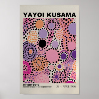 Yayoi Kusama Inspired Abstrakt Art Skriv ut Poster