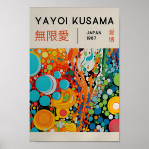 Yayoi Kusama Inspired Abstrakt Art Skriv ut Poster