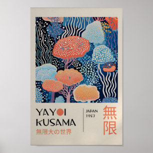 Yayoi Kusama Inspired Abstrakt Art Skriv ut Poster