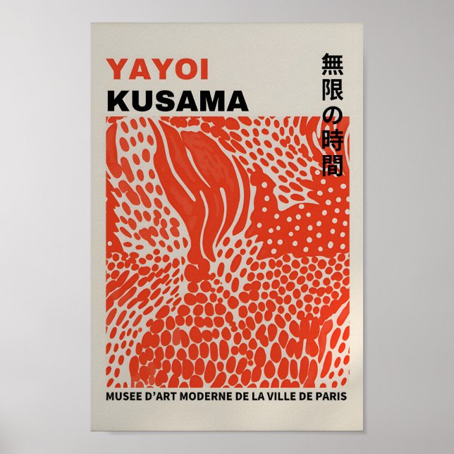 Yayoi Kusama Inspired Abstrakt Art Skriv ut Poster (Framsidan)