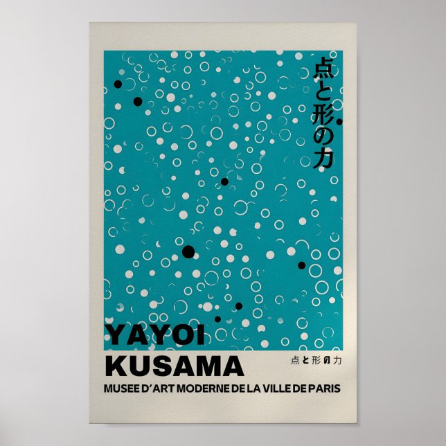 Yayoi Kusama Inspired Abstrakt Art Skriv ut Poster (Framsidan)