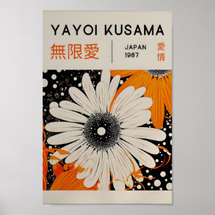Yayoi Kusama Inspired Abstrakt Art Skriv ut Poster
