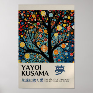 Yayoi Kusama Inspired Abstrakt Art Skriv ut Poster